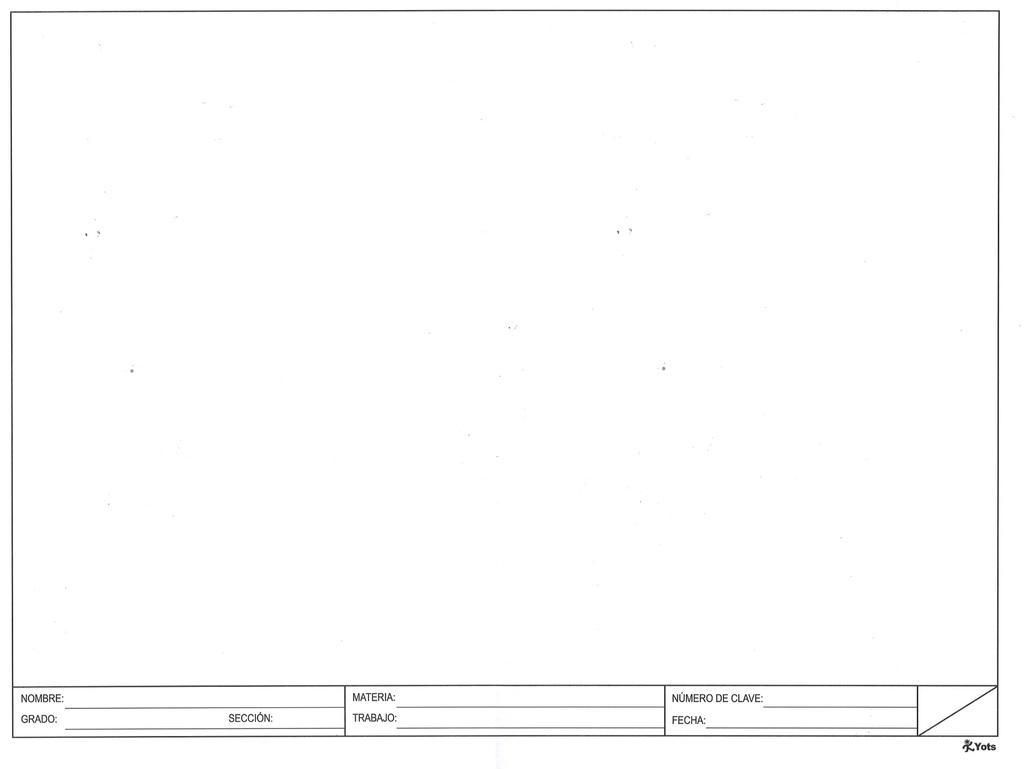 Block Formato Oficio Marginado Yots, 50 hojas