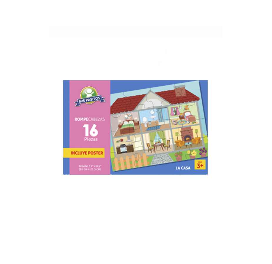 Rompecabezas de 16 piezas, La Casa, Mis Pasitos