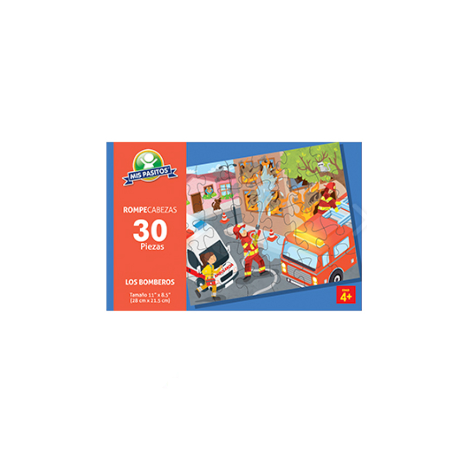 Rompecabezas de 30 piezas, Los Bomberos, Mis Pasitos