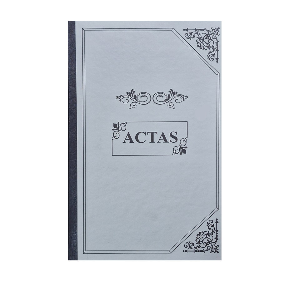 Libro de Actas de 100 hojas, Empastado