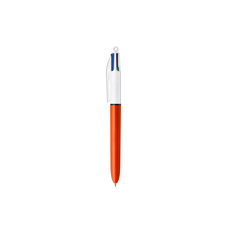 Bolígrafo Bic, 4 Minas, Punto 0.8 mm, Colores Clásicos, 12 unidades