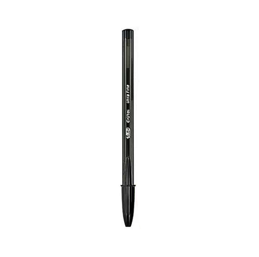 Bolígrafo Bic, Punto Ultra Fino 0.7 mm, Negro, 12 unidades