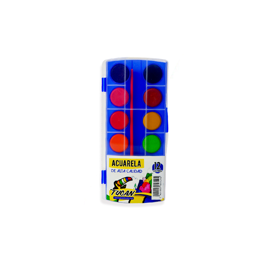 Acuarela Tucán, 12 colores