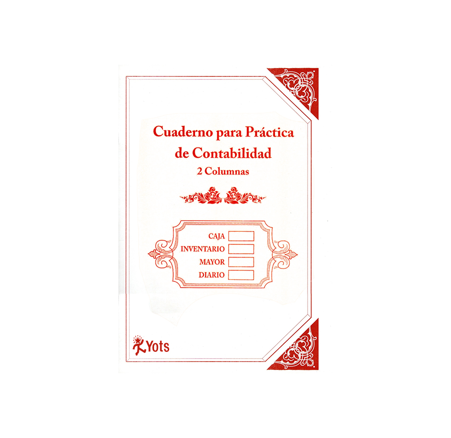 Cuaderno Contabilidad Yots, Pasta SUAVE, 2 columnas, 20H