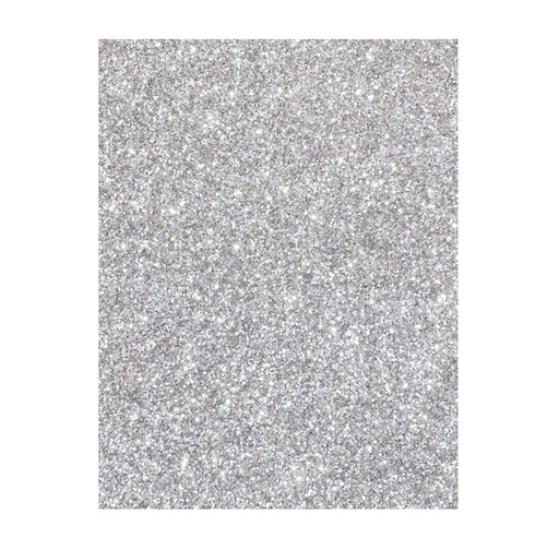 Foamy con Diamantina, 10 unidades, Plateado