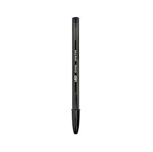 Bolígrafo Bic, Punto Ultra Fino 0.7 mm, Negro, 12 unidades