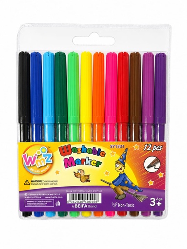 Marcador Escolar Beifa, 12 colores
