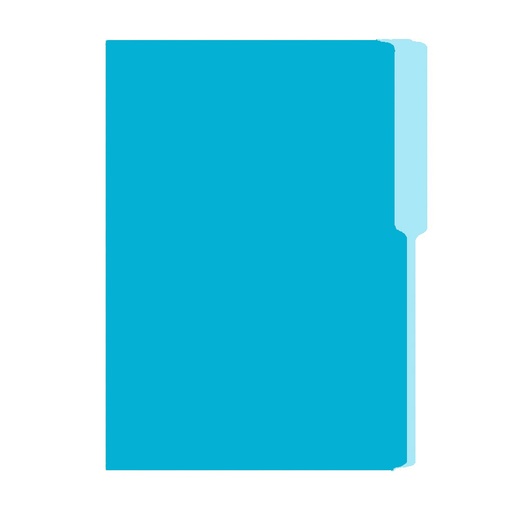 Folder Oficio Bold Office, 100 unidades, Celeste