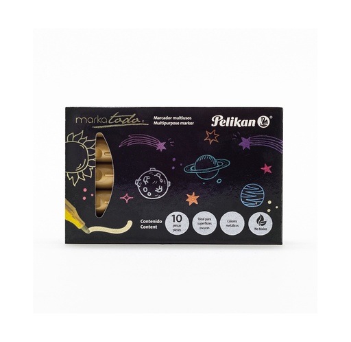 Markatodo Pelikan, 10 unidades, Dorado