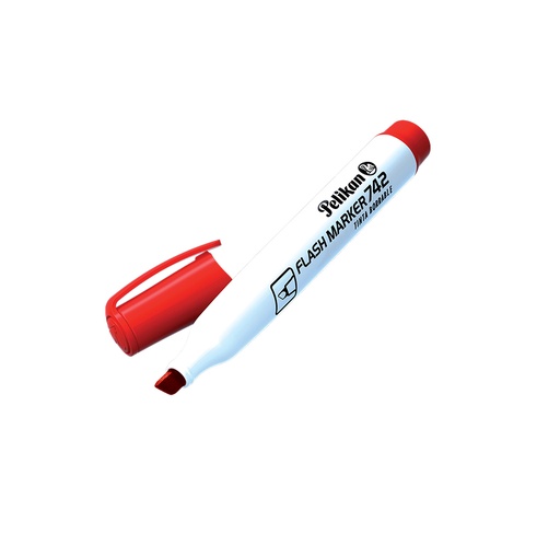 Marcador de Pizarrón Pelikan, #742, 10 unidades, Rojo